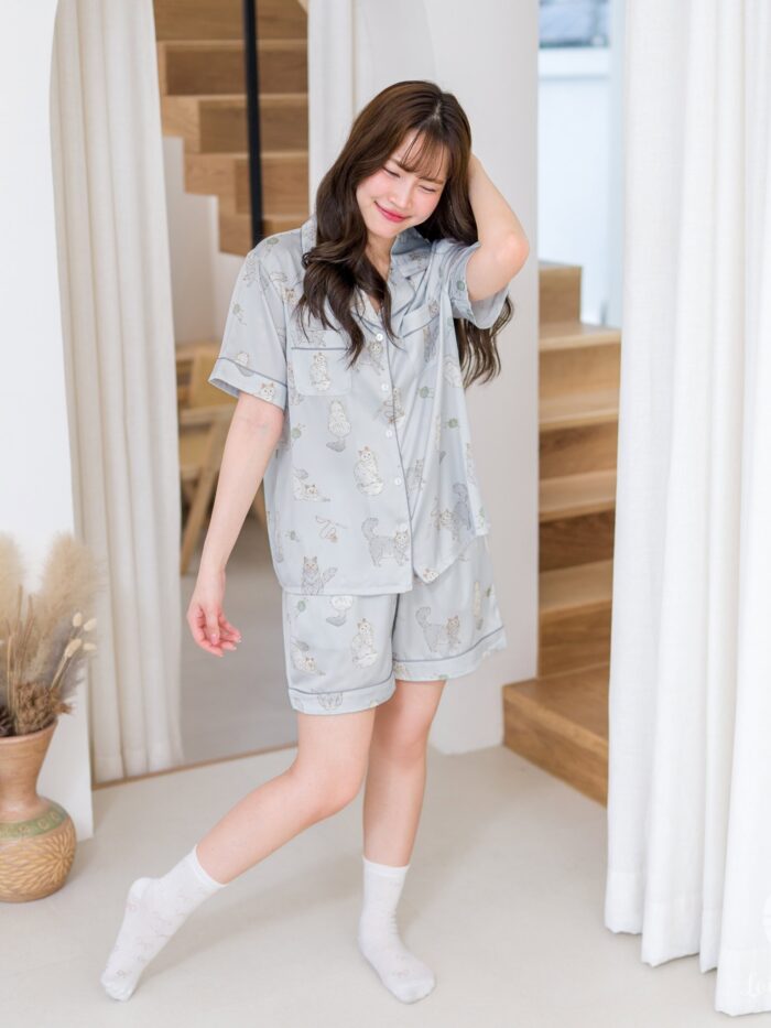ชุดนอน LovelyNight แขนสั้น-ขาสั้น Persian Cats A40 - Image 7