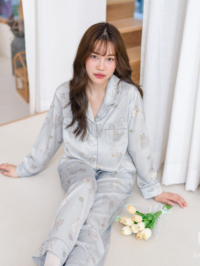 ชุดนอน LovelyNight แขนยาว-ขายาว Persian Cats B40 - Image 5