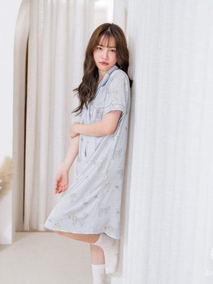ชุดนอน LovelyNight กระโปรง Persian Cats C40 - Image 2