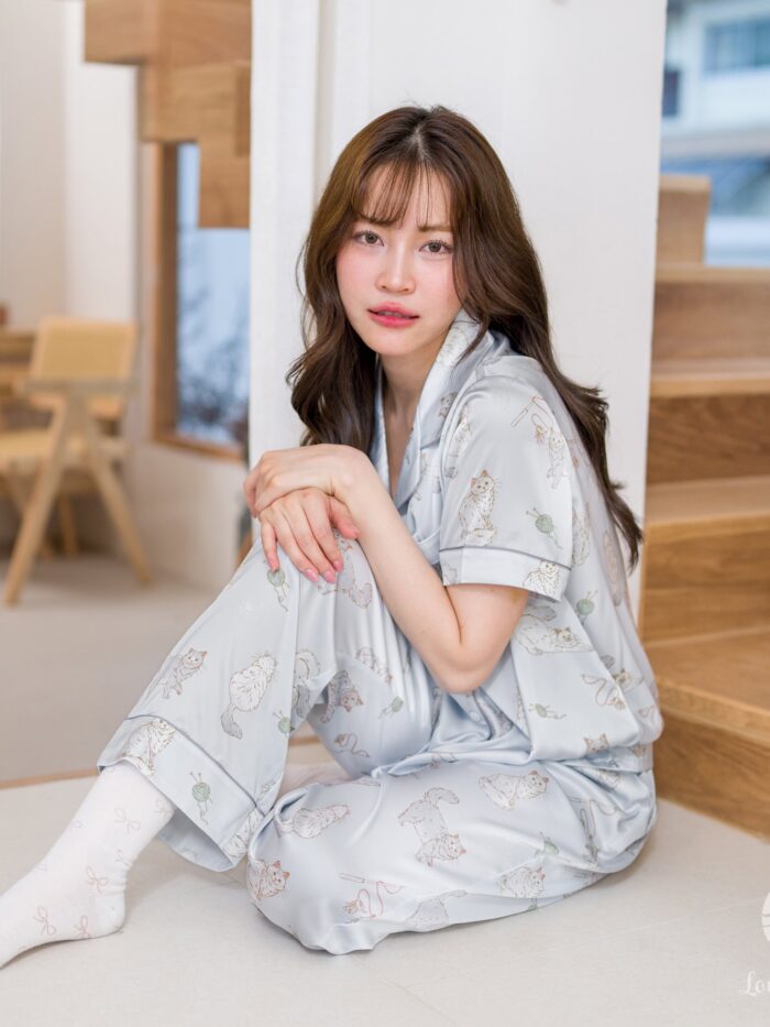 ชุดนอน LovelyNight แขนสั้น-ขายาว Persian Cats D40 - Image 3