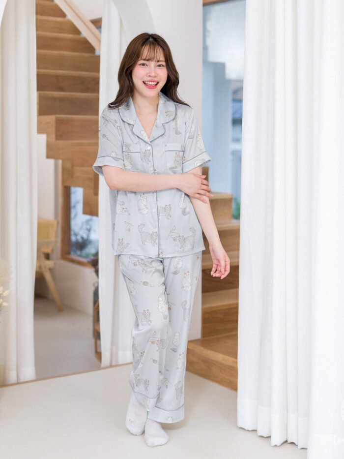 ชุดนอน LovelyNight แขนสั้น-ขายาว Persian Cats D40 - Image 7