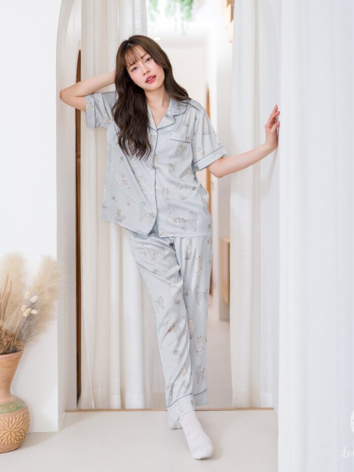 ชุดนอน LovelyNight แขนสั้น-ขายาว Persian Cats D40 - Image 6