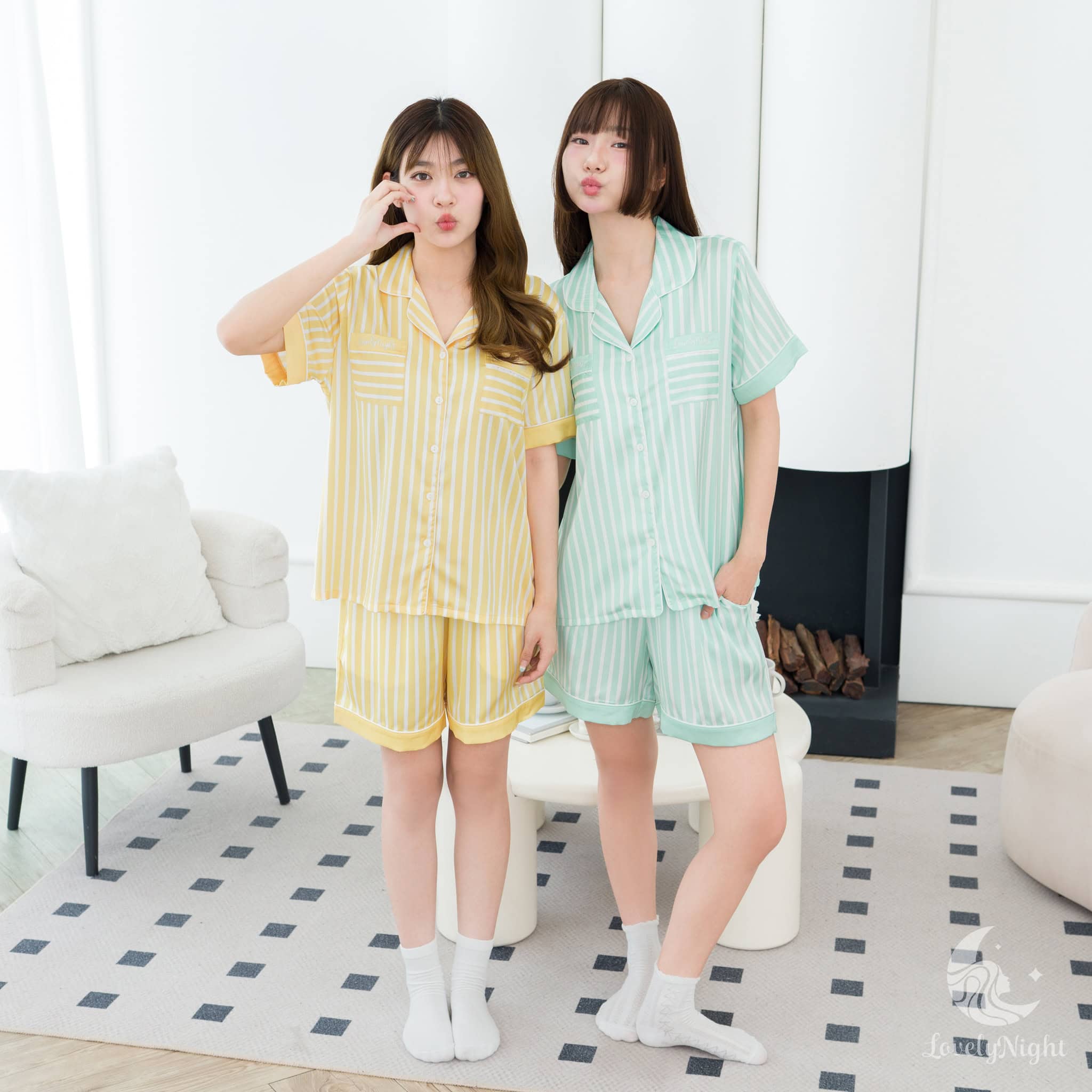 ชุดนอน LovelyNight แขนสั้น-ขาสั้น Pastel Lover A42 - Image 6