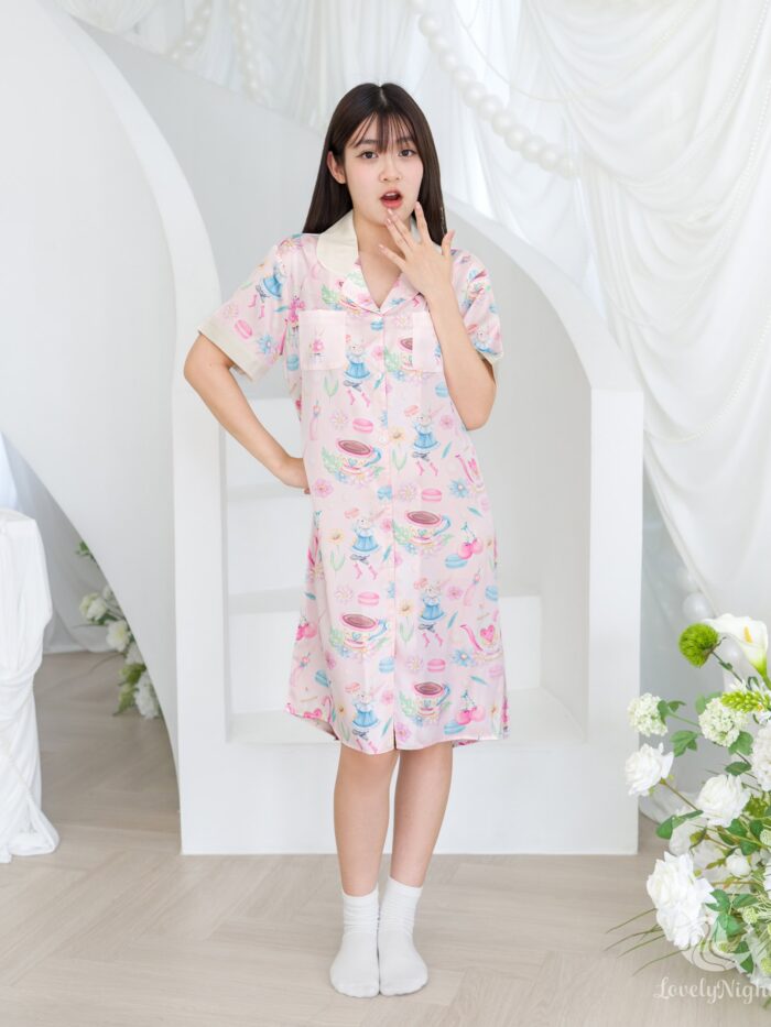ชุดนอน LovelyNight กระโปรง Macaron Bunny C43 - Image 7