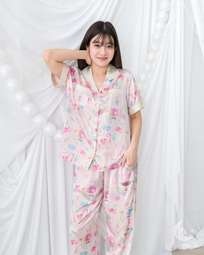 Alternative view of ชุดนอน LovelyNight แขนสั้น-ขายาว Macaron Bunny D43