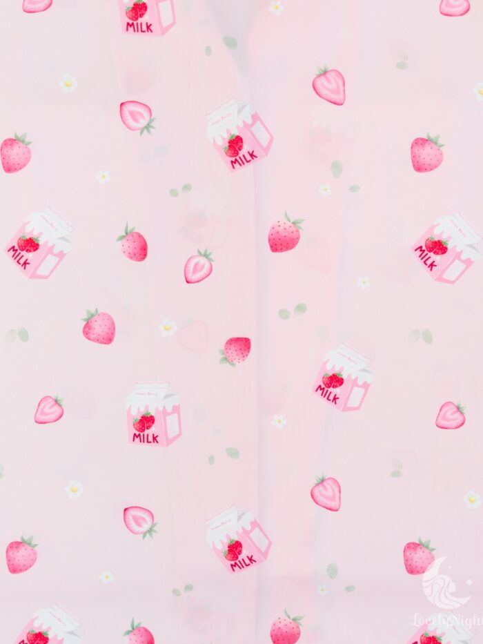 ชุดนอน LovelyNight แขนสั้น-ขายาว Strawberry Milk D11 - Image 11