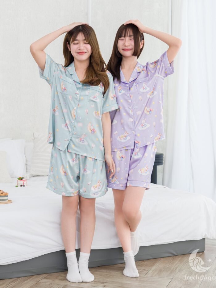 ชุดนอน LovelyNight แขนสั้น-ขาสั้น Bunny Dream A12 - Image 4
