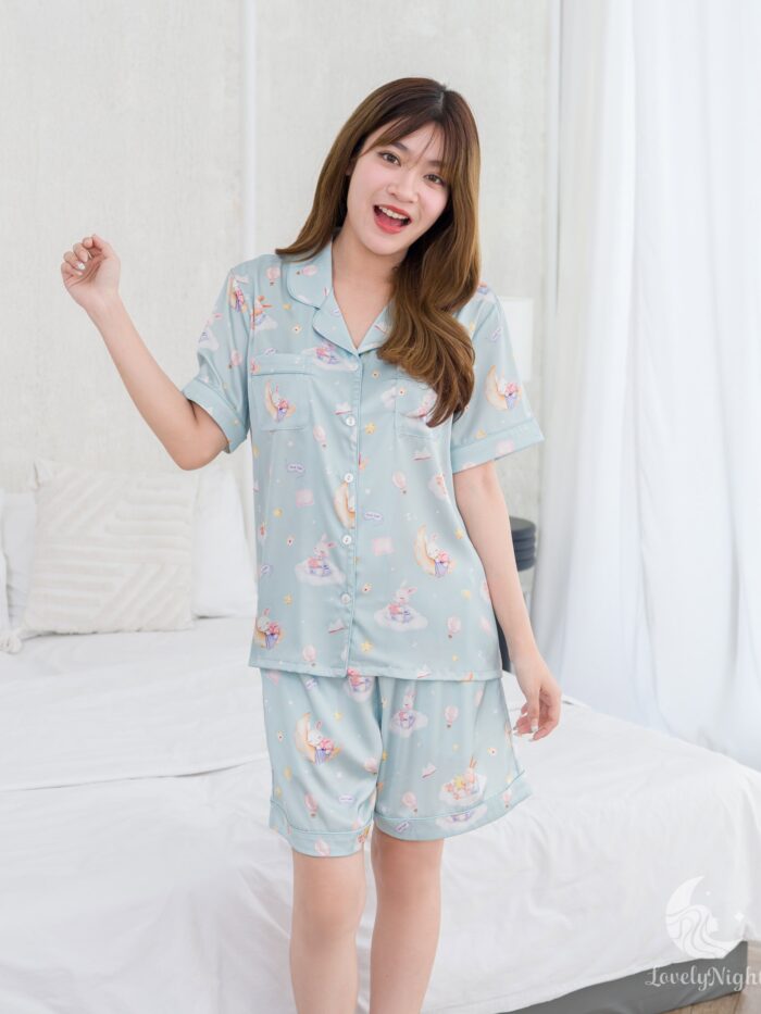 ชุดนอน LovelyNight แขนสั้น-ขาสั้น Bunny Dream A12 - Image 6