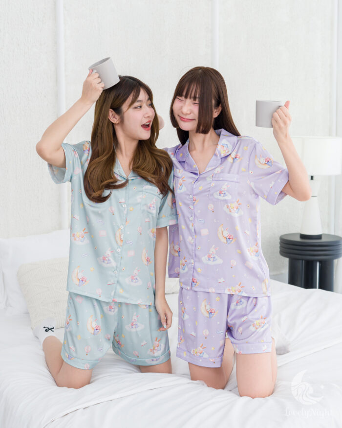 ชุดนอน LovelyNight แขนสั้น-ขาสั้น Bunny Dream A12