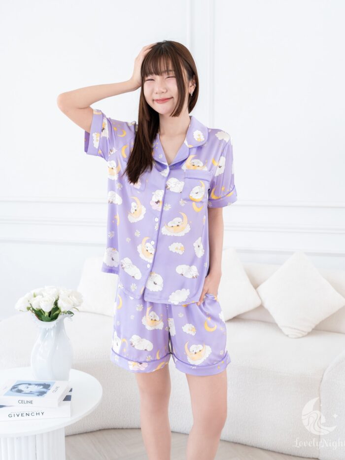 ชุดนอน LovelyNight แขนสั้น-ขาสั้น Sleepy Sheep A13 - Image 3