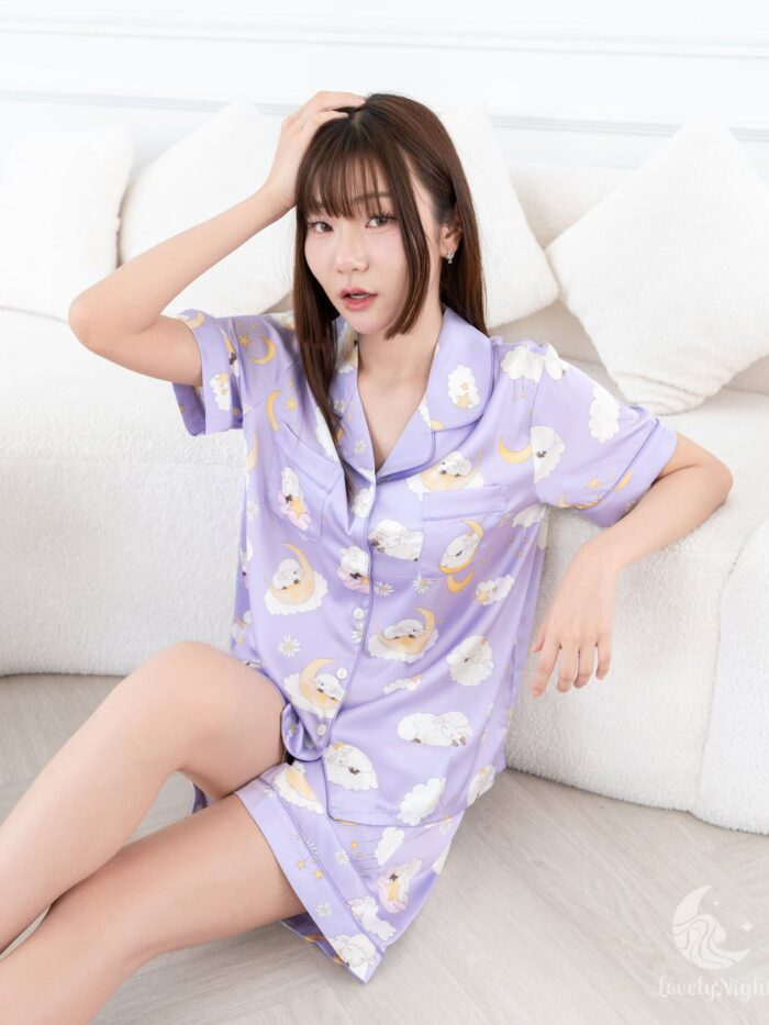 ชุดนอน LovelyNight แขนสั้น-ขาสั้น Sleepy Sheep A13 - Image 6