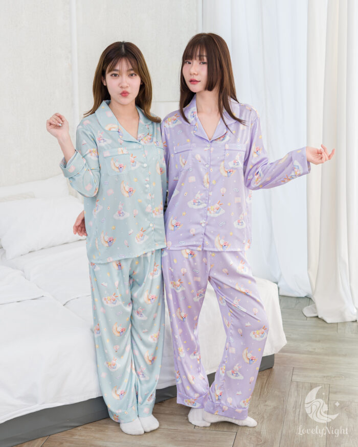 ชุดนอน LovelyNight แขนยาว-ขายาว Bunny Dream B12