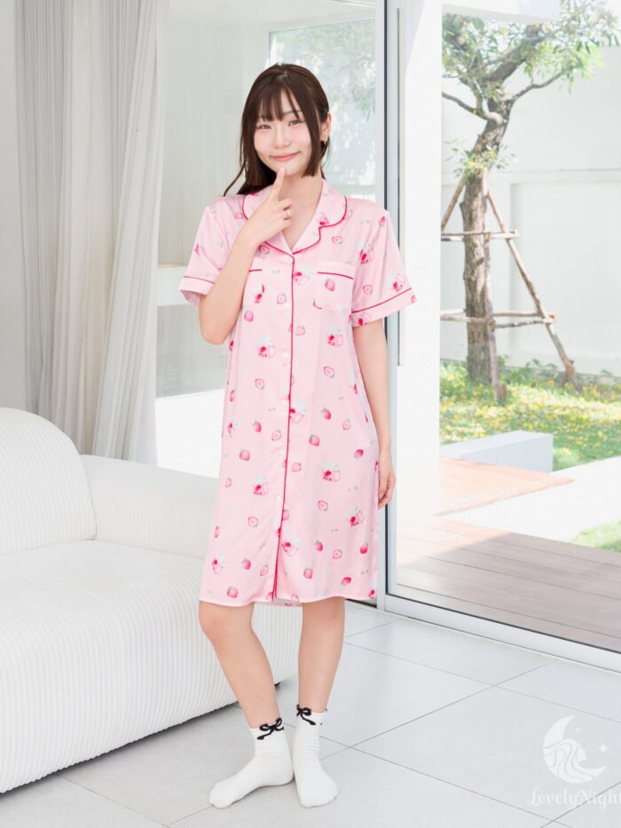 ชุดนอน LovelyNight กระโปรง Strawberry Milk C11 - Image 6