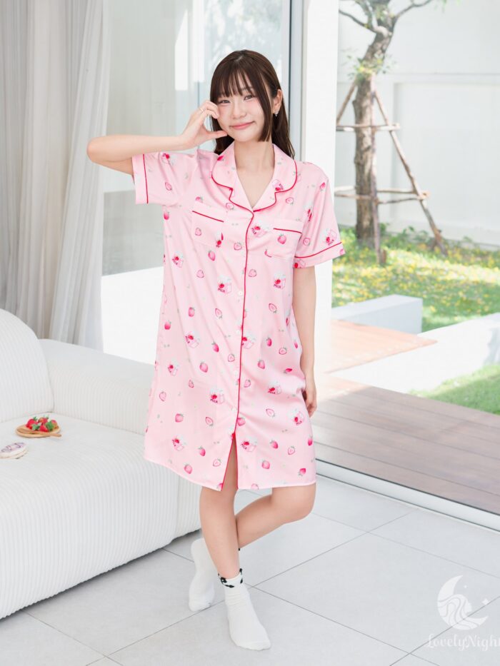 ชุดนอน LovelyNight กระโปรง Strawberry Milk C11 - Image 7