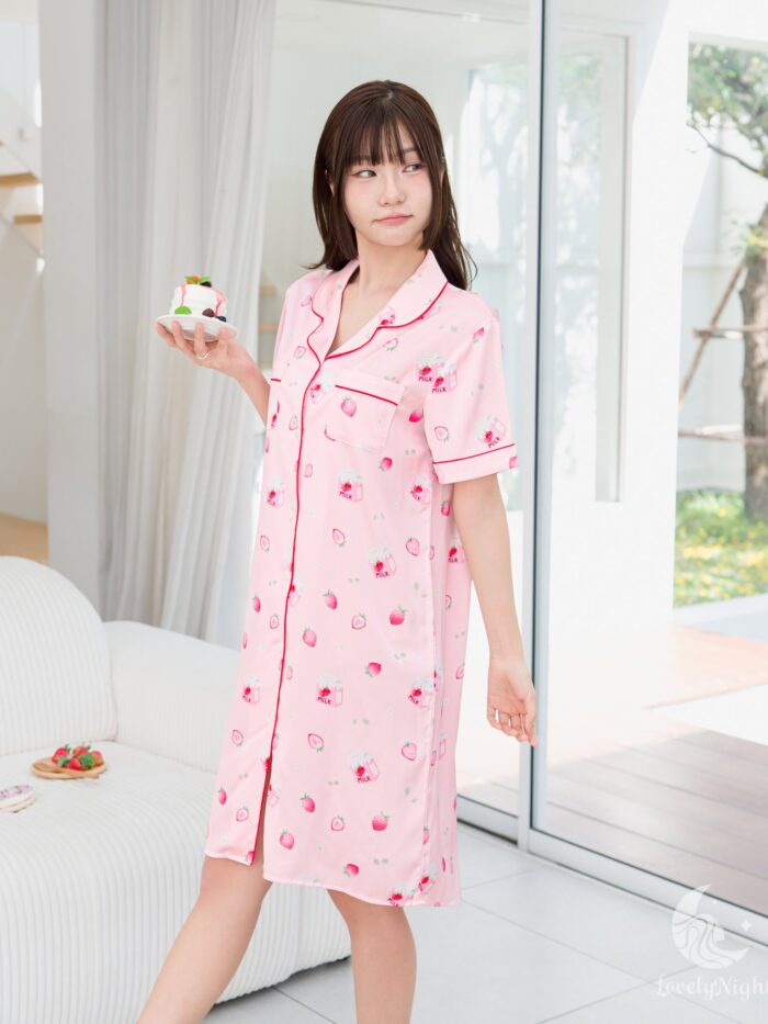 ชุดนอน LovelyNight กระโปรง Strawberry Milk C11 - Image 3