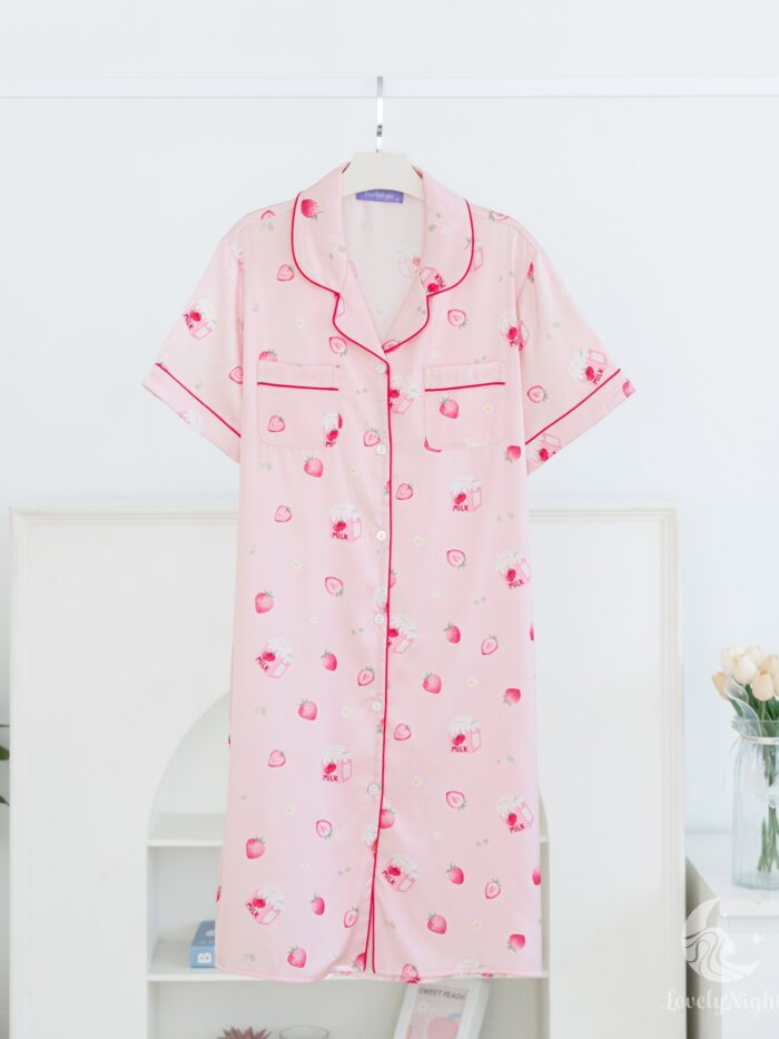 ชุดนอน LovelyNight กระโปรง Strawberry Milk C11 - Image 8
