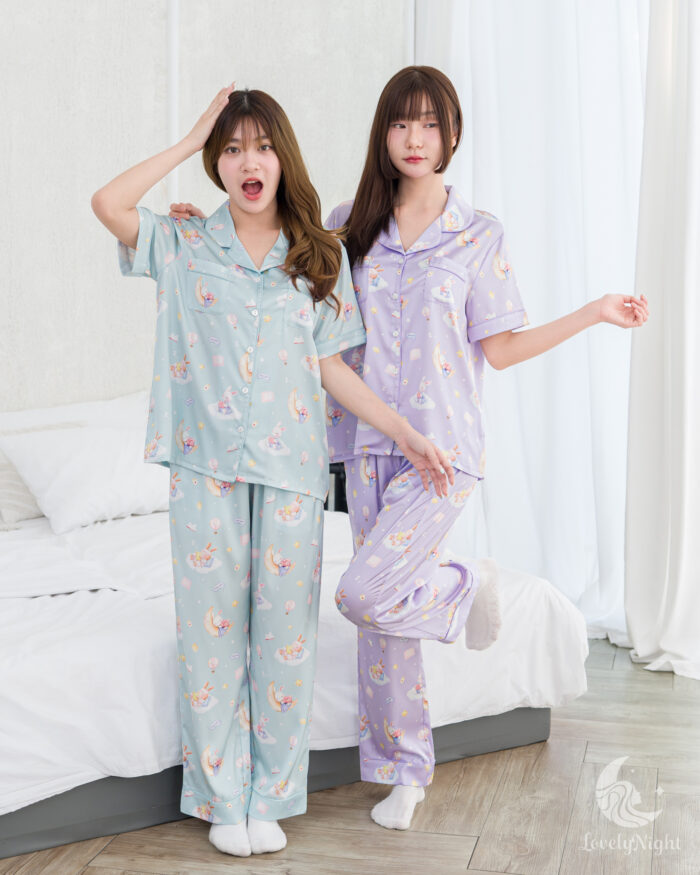 ชุดนอน LovelyNight แขนสั้น-ขายาว Bunny Dream D12