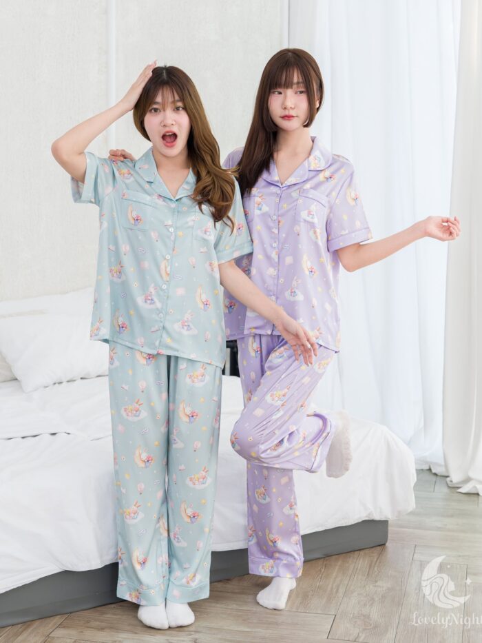 ชุดนอน LovelyNight แขนสั้น-ขายาว Bunny Dream D12