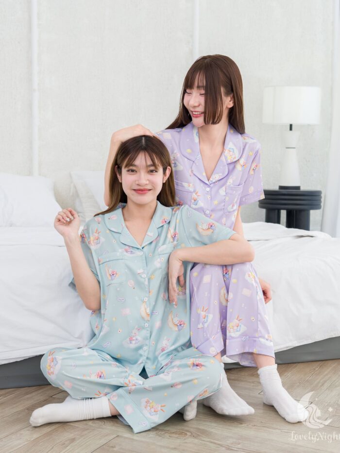 ชุดนอน LovelyNight แขนสั้น-ขายาว Bunny Dream D12 - Image 3