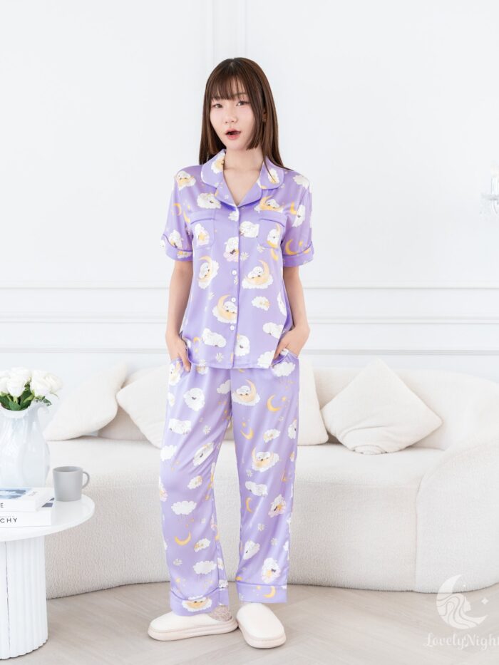 ชุดนอน LovelyNight แขนสั้น-ขายาว Sleepy Sheep D13 - Image 4