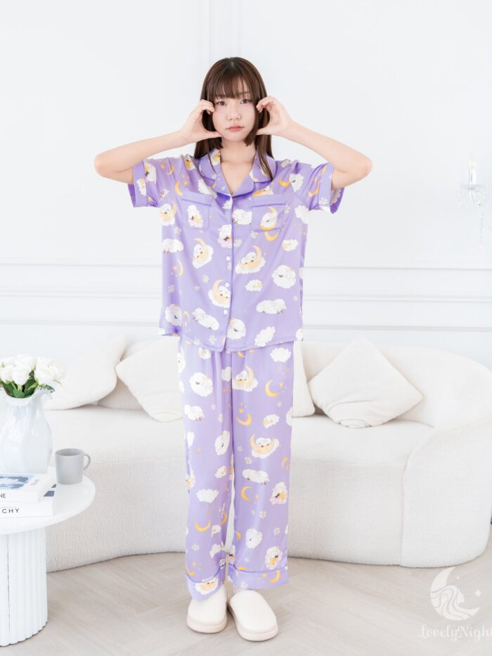 ชุดนอน LovelyNight แขนสั้น-ขายาว Sleepy Sheep D13 - Image 2