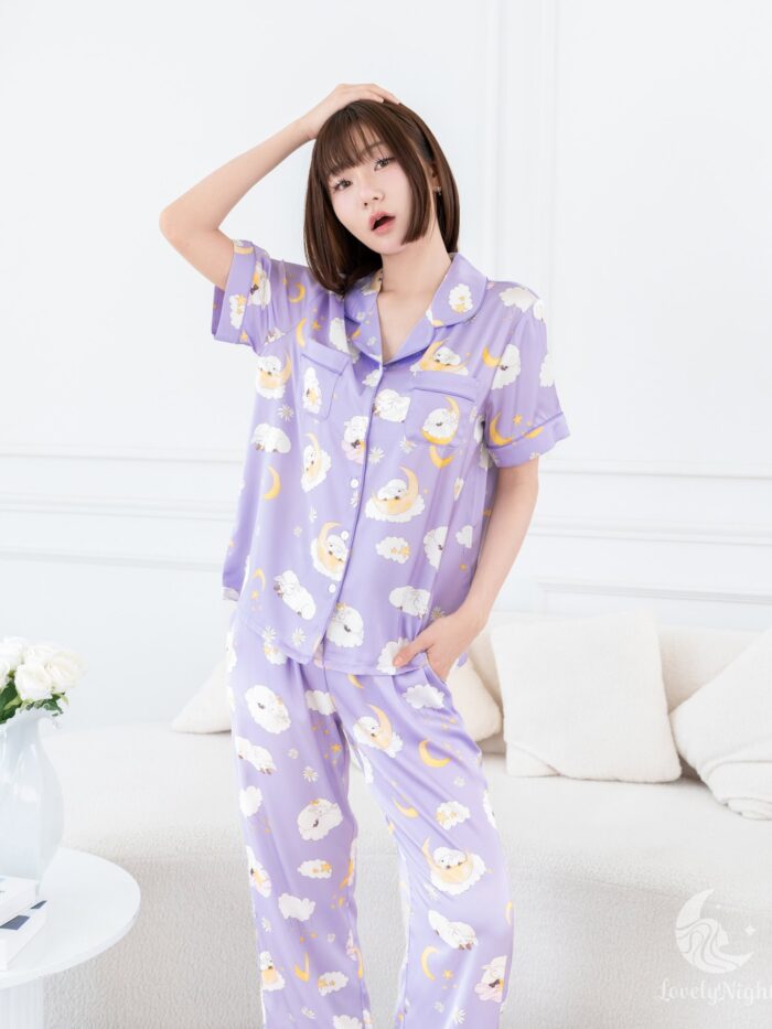 ชุดนอน LovelyNight แขนสั้น-ขายาว Sleepy Sheep D13 - Image 6