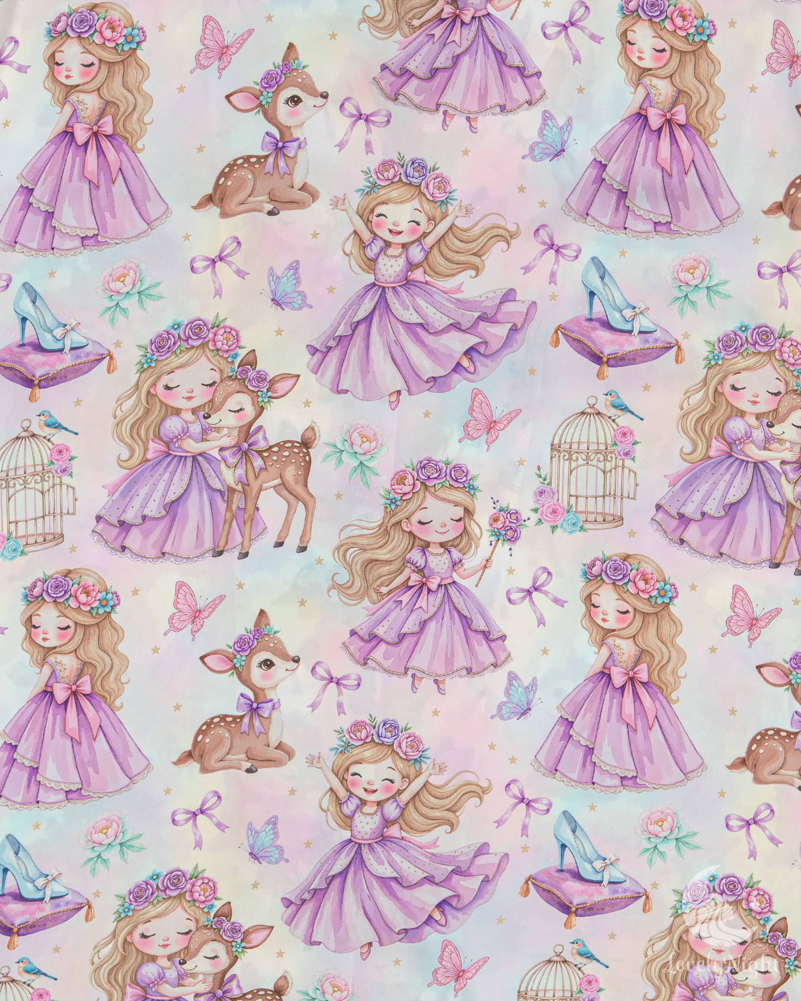 ชุดนอน LovelyNight แขนสั้น-ขายาว Princess D15 - Image 13