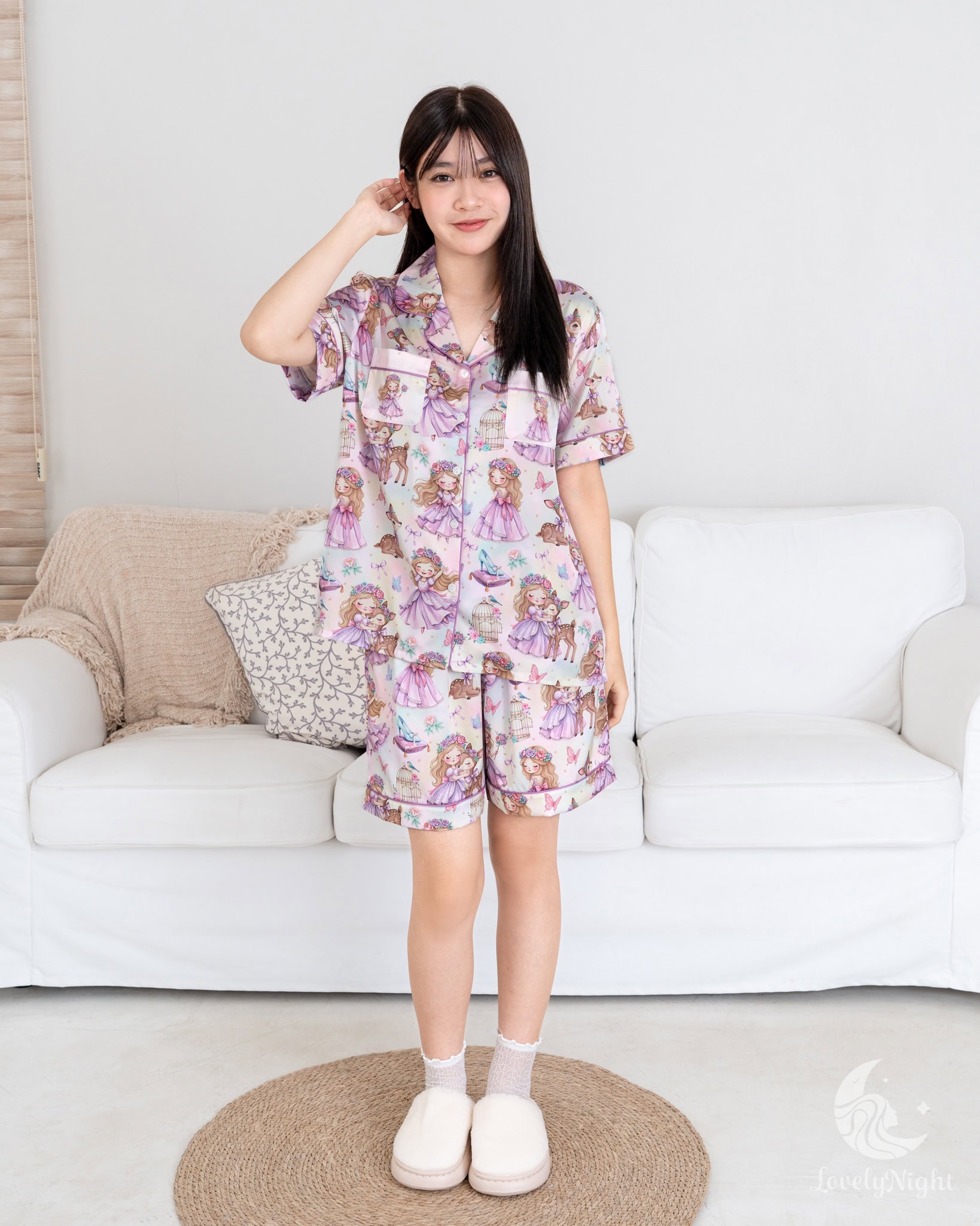 ชุดนอน LovelyNight แขนสั้น-ขาสั้น Princess A15 - Image 8