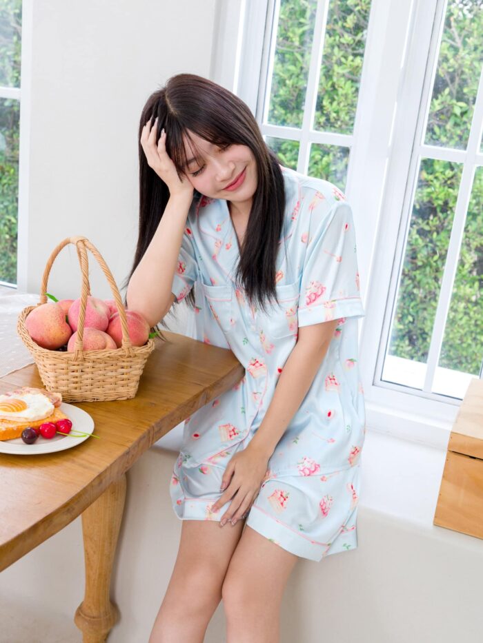 ชุดนอน LovelyNight แขนสั้น-ขาสั้น Sweet Peach A16 - Image 4