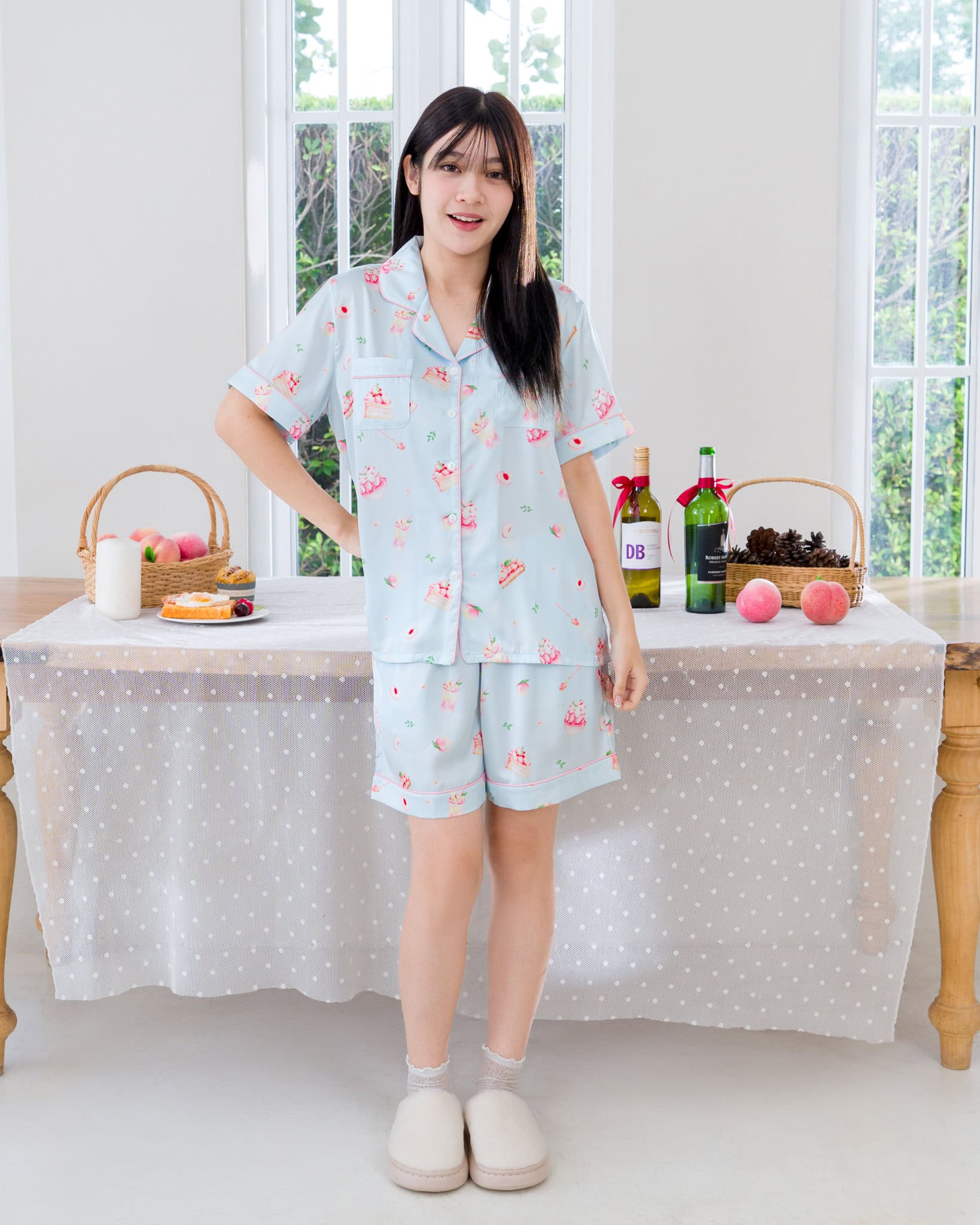 ชุดนอน LovelyNight แขนสั้น-ขาสั้น Sweet Peach A16 - Image 7