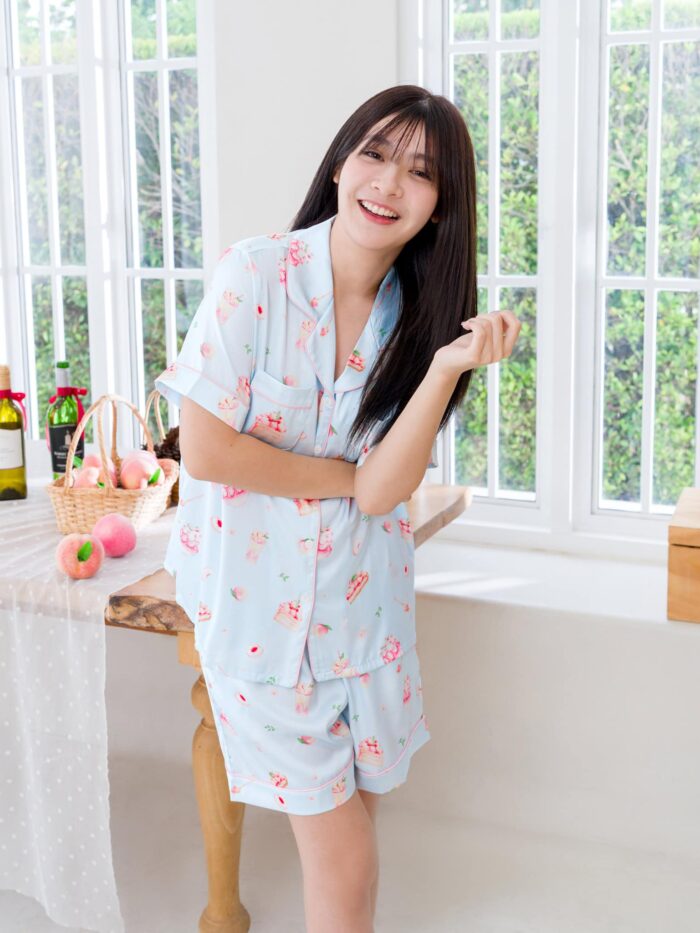 ชุดนอน LovelyNight แขนสั้น-ขาสั้น Sweet Peach A16 - Image 3
