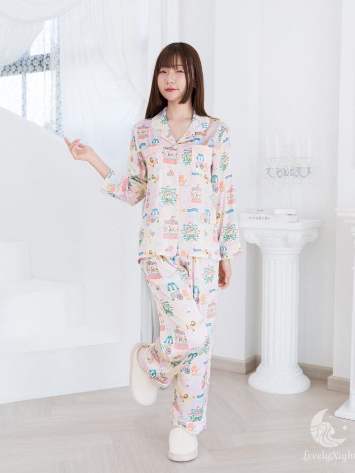 ชุดนอน LovelyNight แขนยาว-ขายาว Candy Cat Land B14 - Image 6