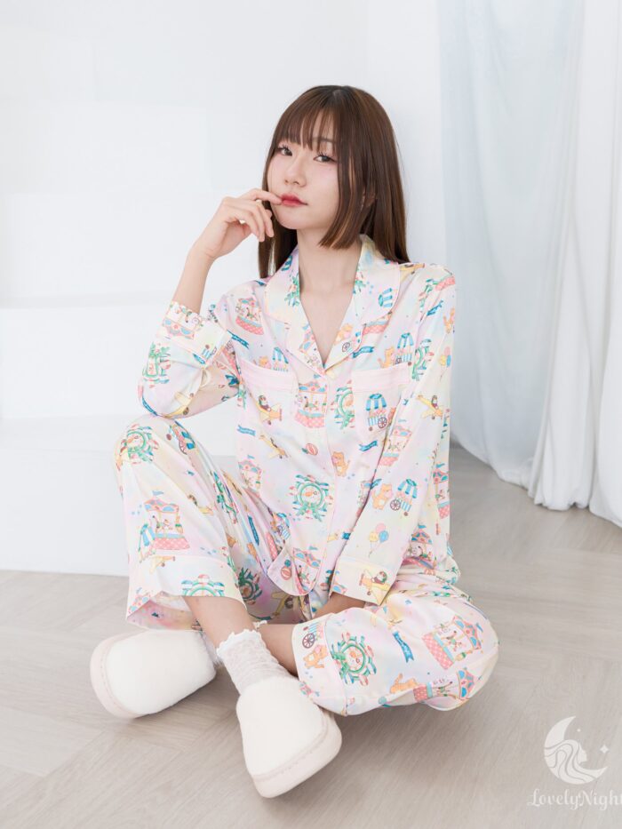 ชุดนอน LovelyNight แขนยาว-ขายาว Candy Cat Land B14 - Image 4
