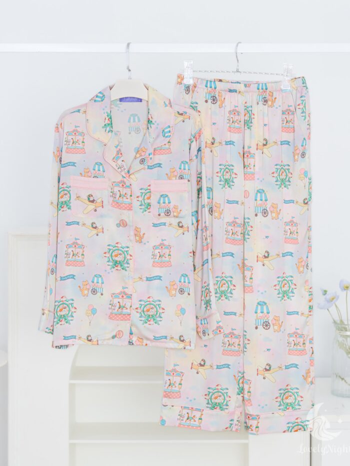 ชุดนอน LovelyNight แขนยาว-ขายาว Candy Cat Land B14 - Image 8