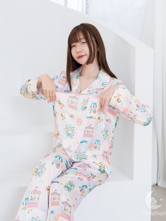 ชุดนอน LovelyNight แขนยาว-ขายาว Candy Cat Land B14 - Image 5