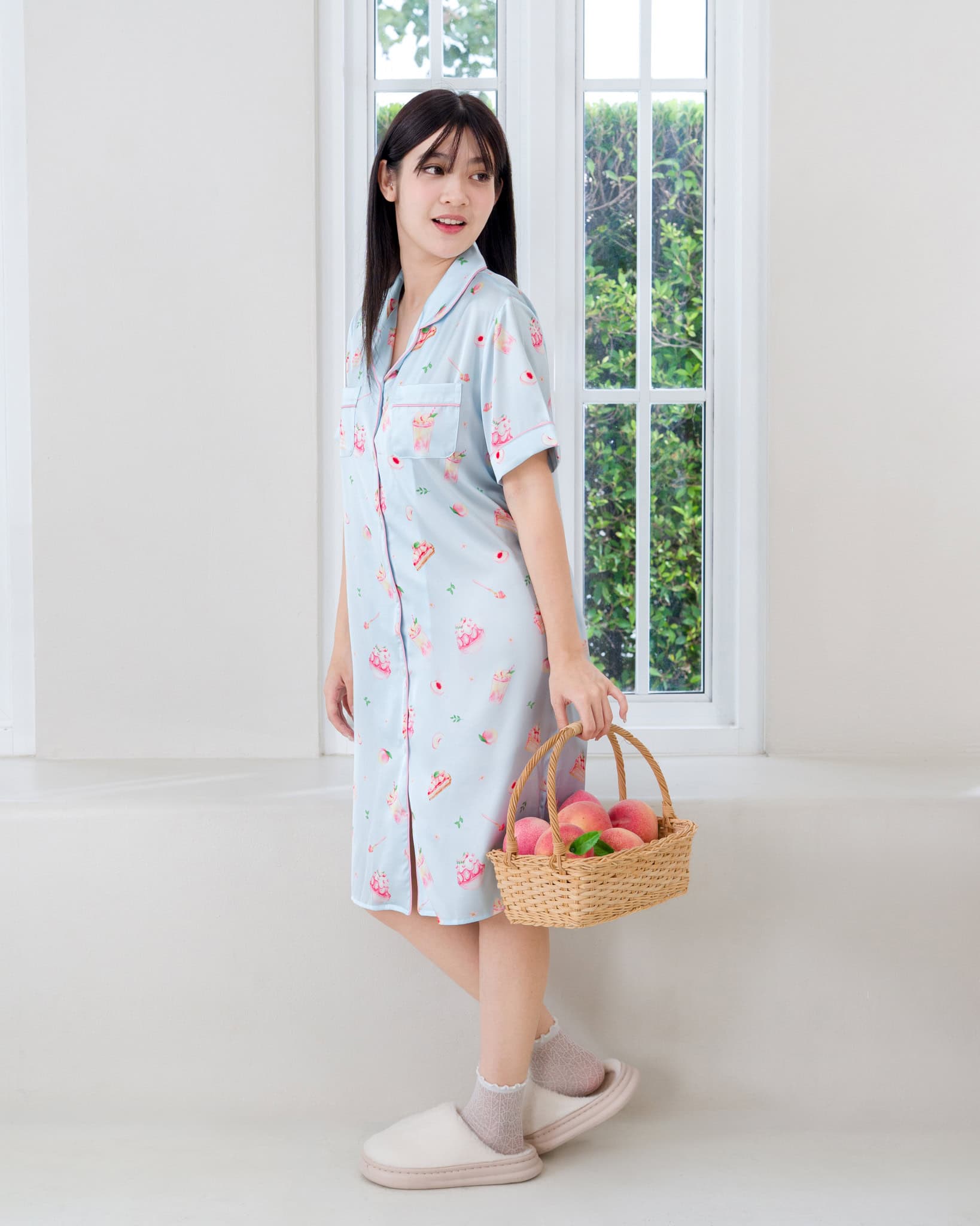 ชุดนอน LovelyNight กระโปรง Sweet Peach C16 - Image 7