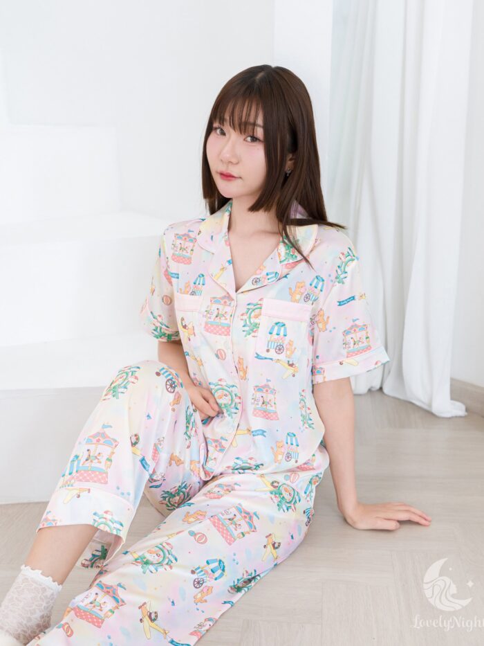 ชุดนอน LovelyNight แขนสั้น-ขายาว Candy Cat Land D14 - Image 5