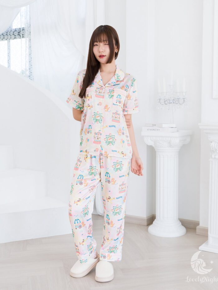 ชุดนอน LovelyNight แขนสั้น-ขายาว Candy Cat Land D14 - Image 7