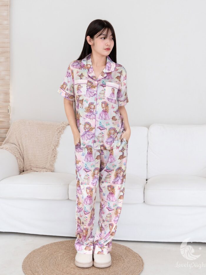 ชุดนอน LovelyNight แขนสั้น-ขายาว Princess D15 - Image 8