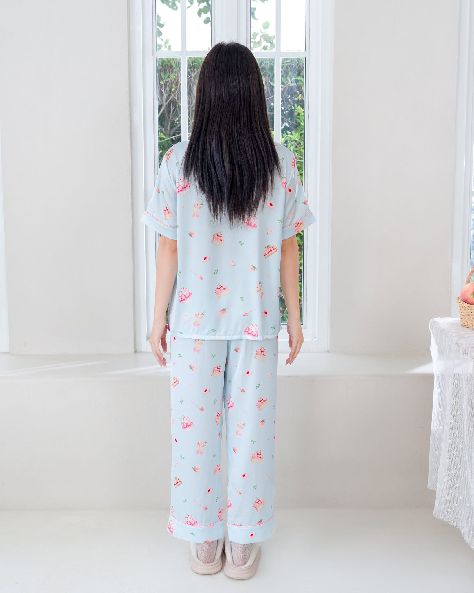 ชุดนอน LovelyNight แขนสั้น-ขายาว Sweet Peach D16 - Image 8