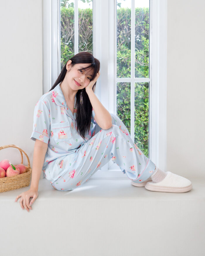 ชุดนอน LovelyNight แขนสั้น-ขายาว Sweet Peach D16