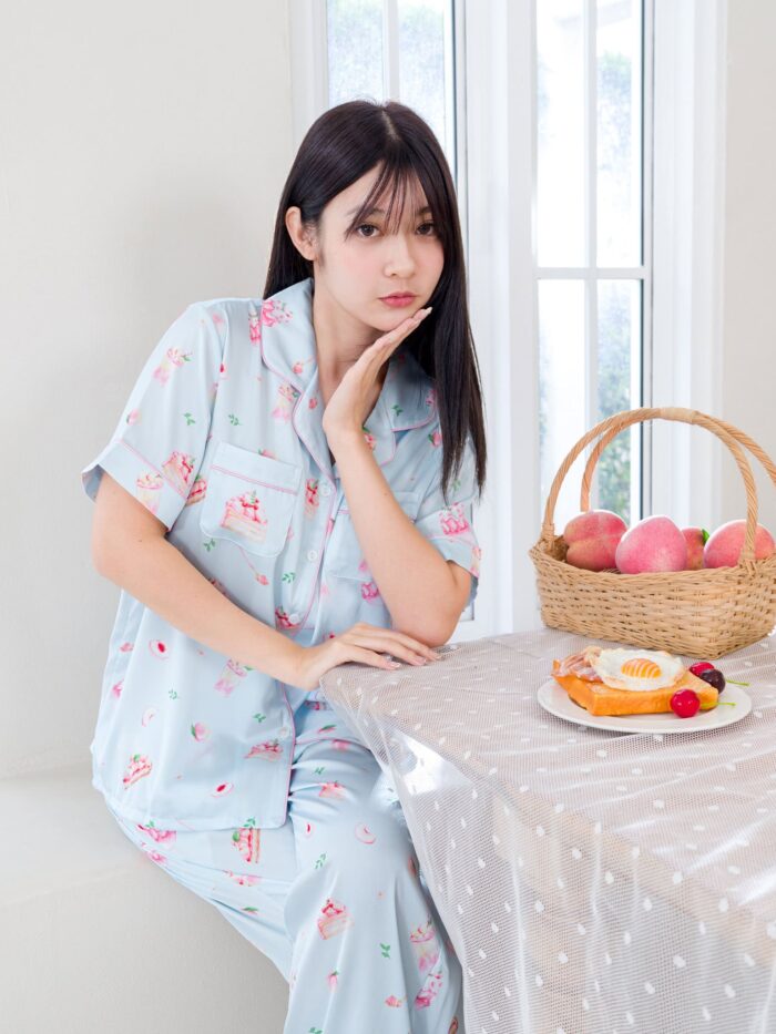 ชุดนอน LovelyNight แขนสั้น-ขายาว Sweet Peach D16 - Image 4
