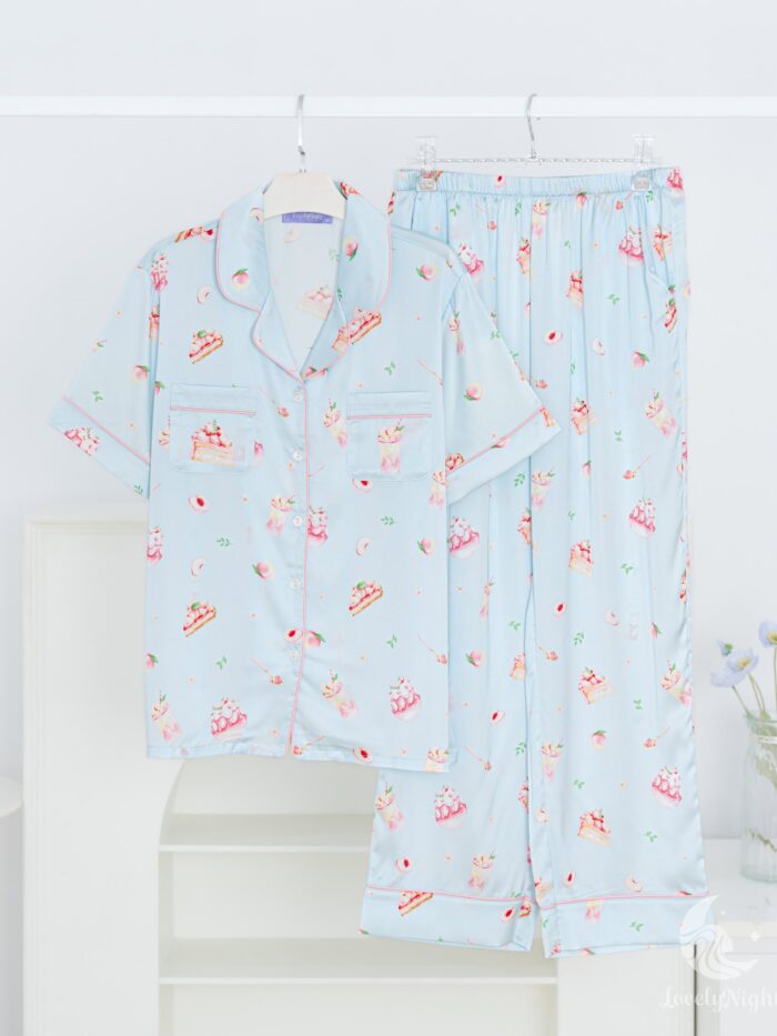 ชุดนอน LovelyNight แขนสั้น-ขายาว Sweet Peach D16 - Image 10