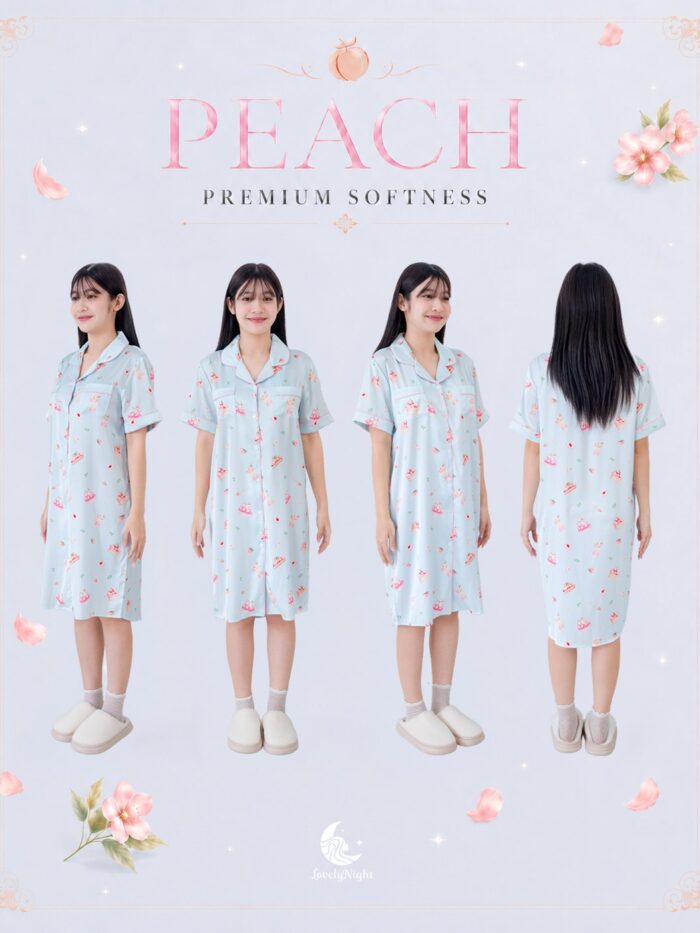 ชุดนอน LovelyNight กระโปรง Sweet Peach C16 - Image 9