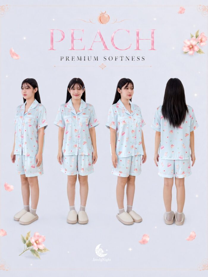 ชุดนอน LovelyNight แขนสั้น-ขาสั้น Sweet Peach A16 - Image 9