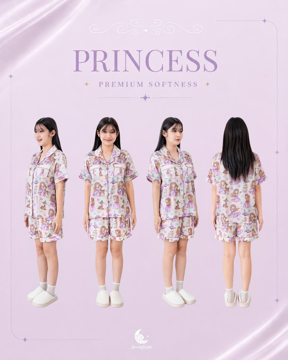 ชุดนอน LovelyNight แขนสั้น-ขาสั้น Princess A15 - Image 10