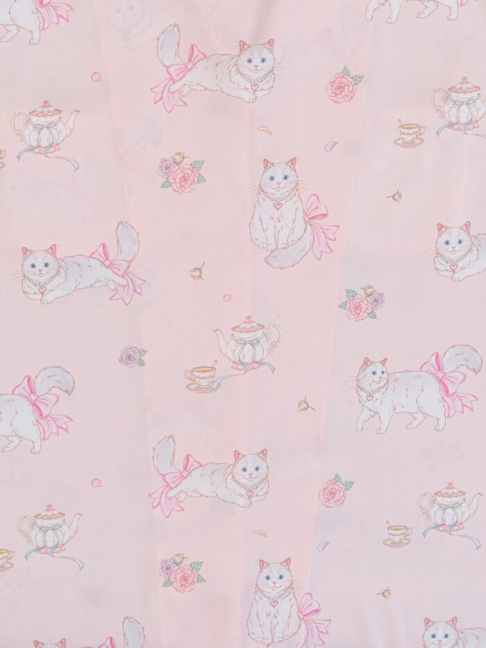 ชุดนอน LovelyNight แขนยาว-ขายาว Cat Afternoon Tea B17 - Image 17
