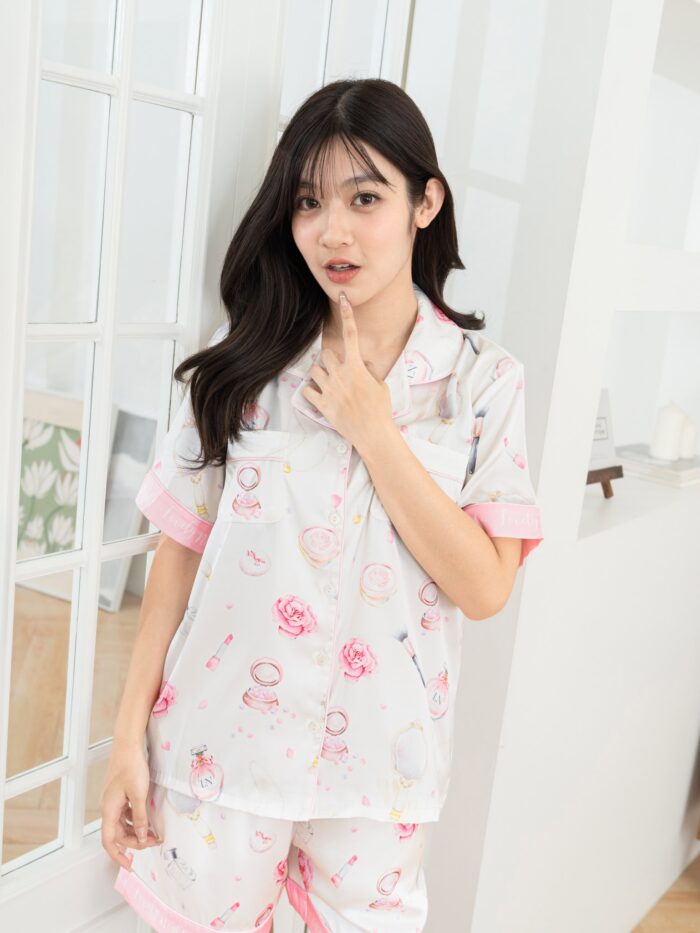 ชุดนอน LovelyNight แขนสั้น-ขาสั้น Makeup A26 - Image 2