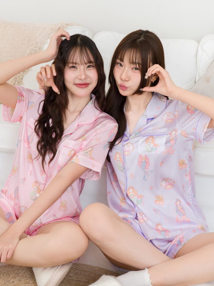 ชุดนอน LovelyNight แขนสั้น-ขาสั้น Pretty Mermaid A24 - Image 2