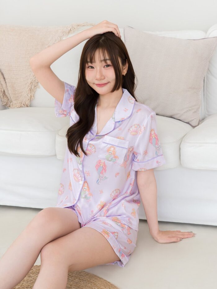 ชุดนอน LovelyNight แขนสั้น-ขาสั้น Pretty Mermaid A24 - Image 6